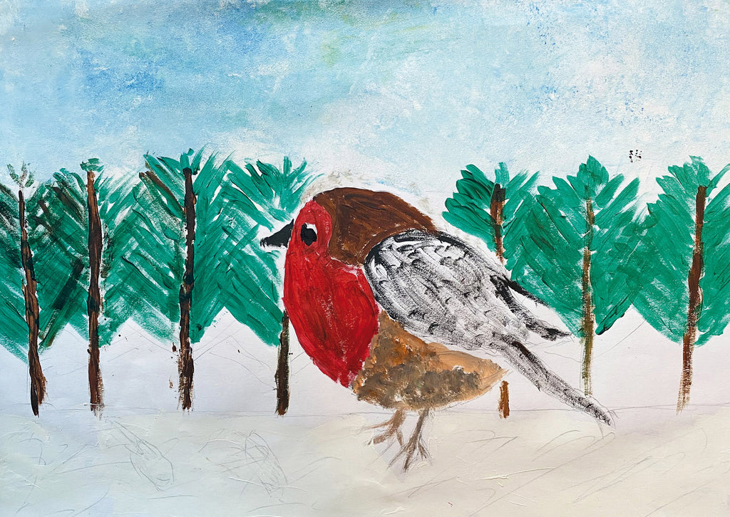 'Peter's Robin' Christmas cards, pack of 10