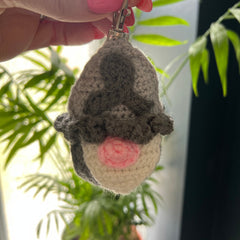 crochet gnome keyring