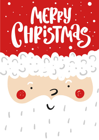 'Merry Santa' Christmas cards, pack of 10
