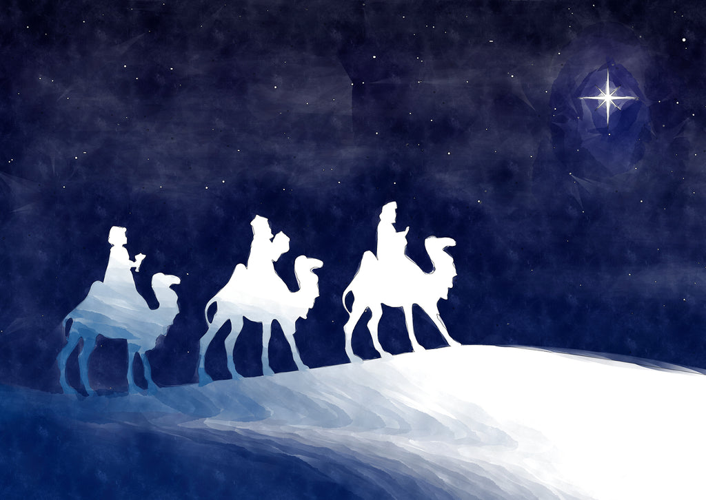 'Christmas Three Wise Men' Christmas cards, pack of 10